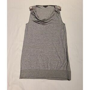 A/X ARMANI EXCHANGE Womens Large Sleeveless Cowl Neck Tunic Top Tee Thin